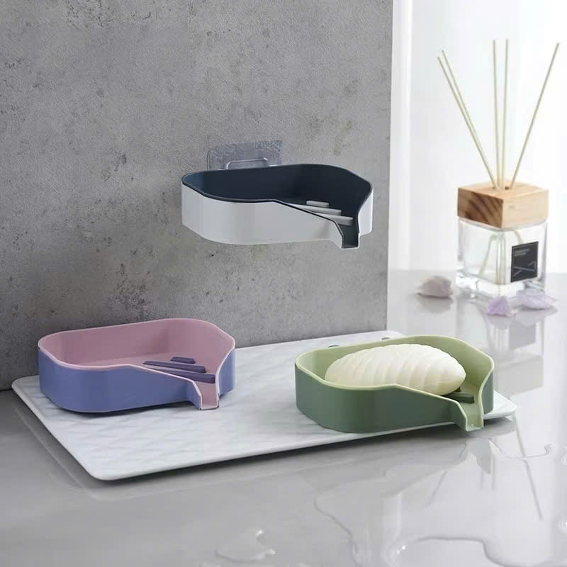 Giá Đỡ Xà Phòng Mút Rửa Chén Hai Tầng Gắn Tường Không Đục Lỗ, Sáng Tạo Cho Nhà Tắm - HÀNG CHÍNH HÃNG MINIIN