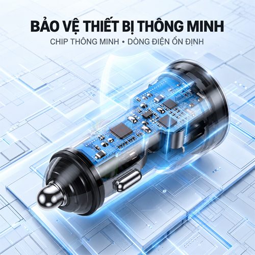 Cốc sạc xe hơi Ugreen Fast Charger 2C 60W PD CD213 70594 - Hàng chính hãng
