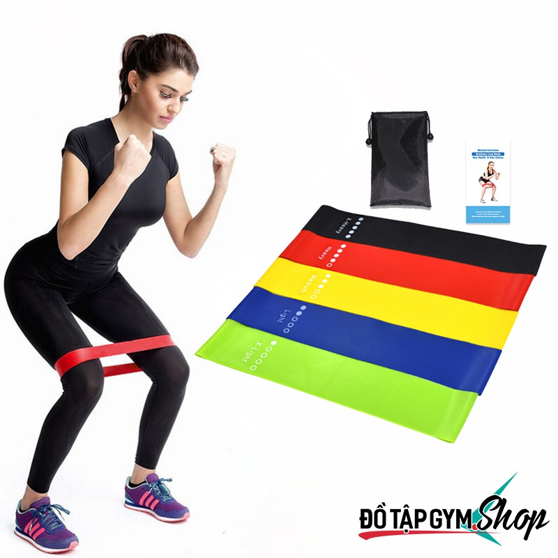 1 Bộ 5 Dây Miniband Cao Su Dụng Cụ Dùng Cho Tập Gym Và Yoga