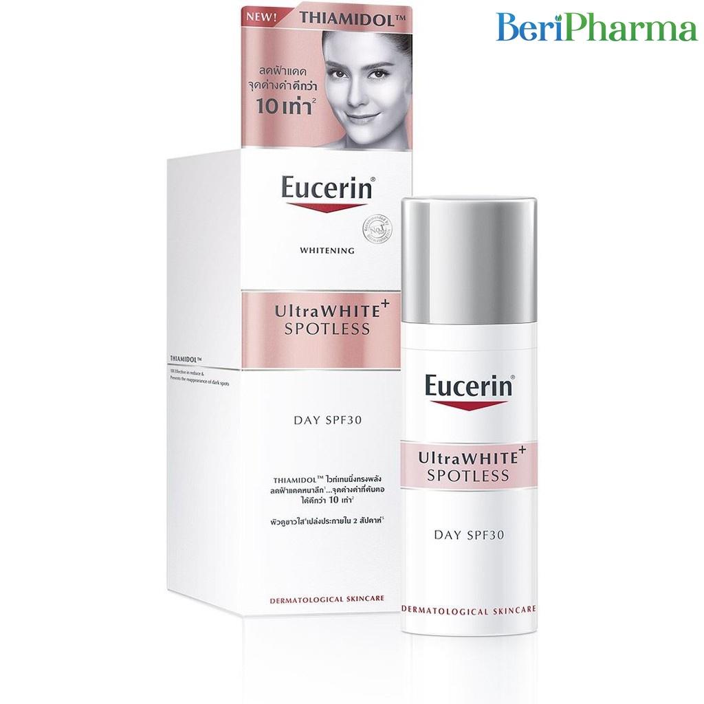 Combo Eucerin Ultrawhite + Spotless Kem Dưỡng Trắng Da Ngày Và Đêm Giảm Thâm Nám 50ml