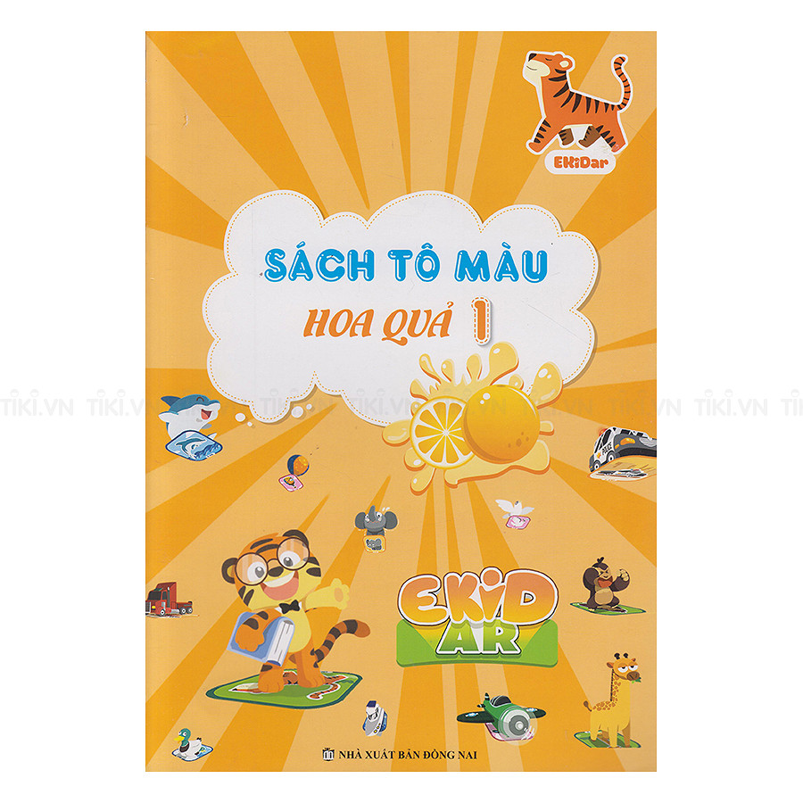 Combo Sách Tô Màu 4D Ekidar Chủ Đề Hoa Quả 1,2