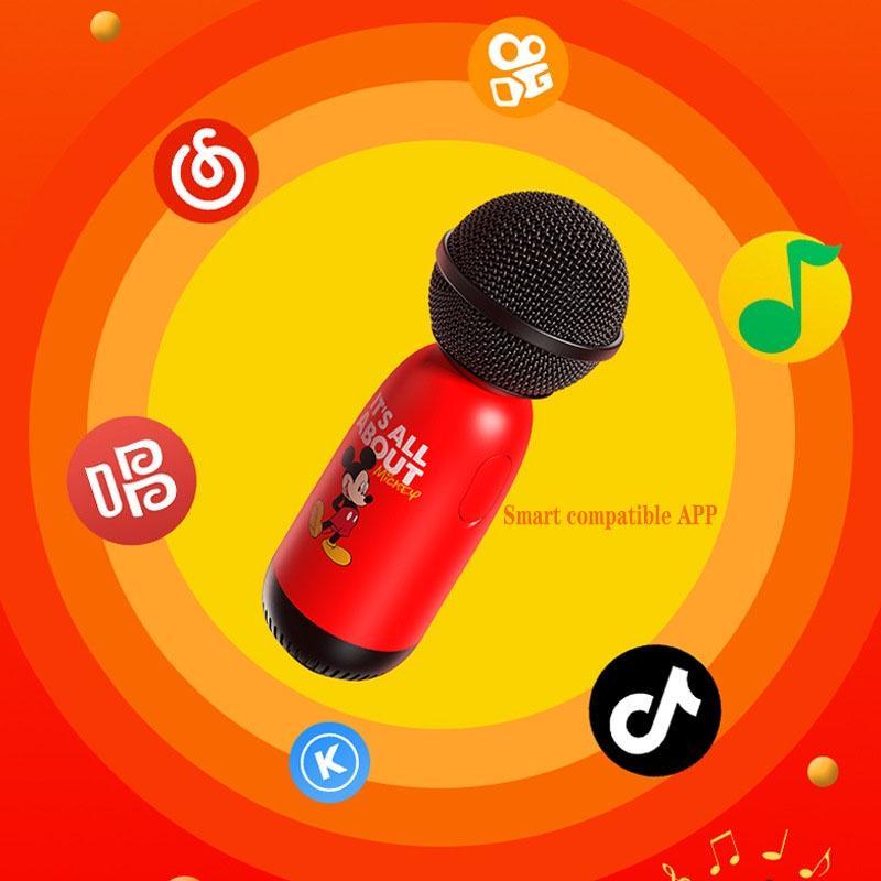 Micro Bluetooth Không Dây Nhỏ Gọn In Hình Mickey Hoạt Hình Disney Hỗ Trợ Hát Karaoke Tất Cả Các Thiết Bị