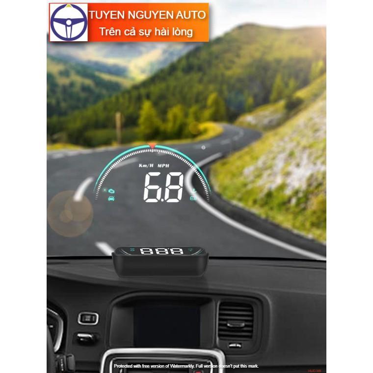 Màn hình hắt kính HUD M8 hiển thị tốc độ và cảnh báo tốc độ ô tô xe hơi cắm cổng OBD