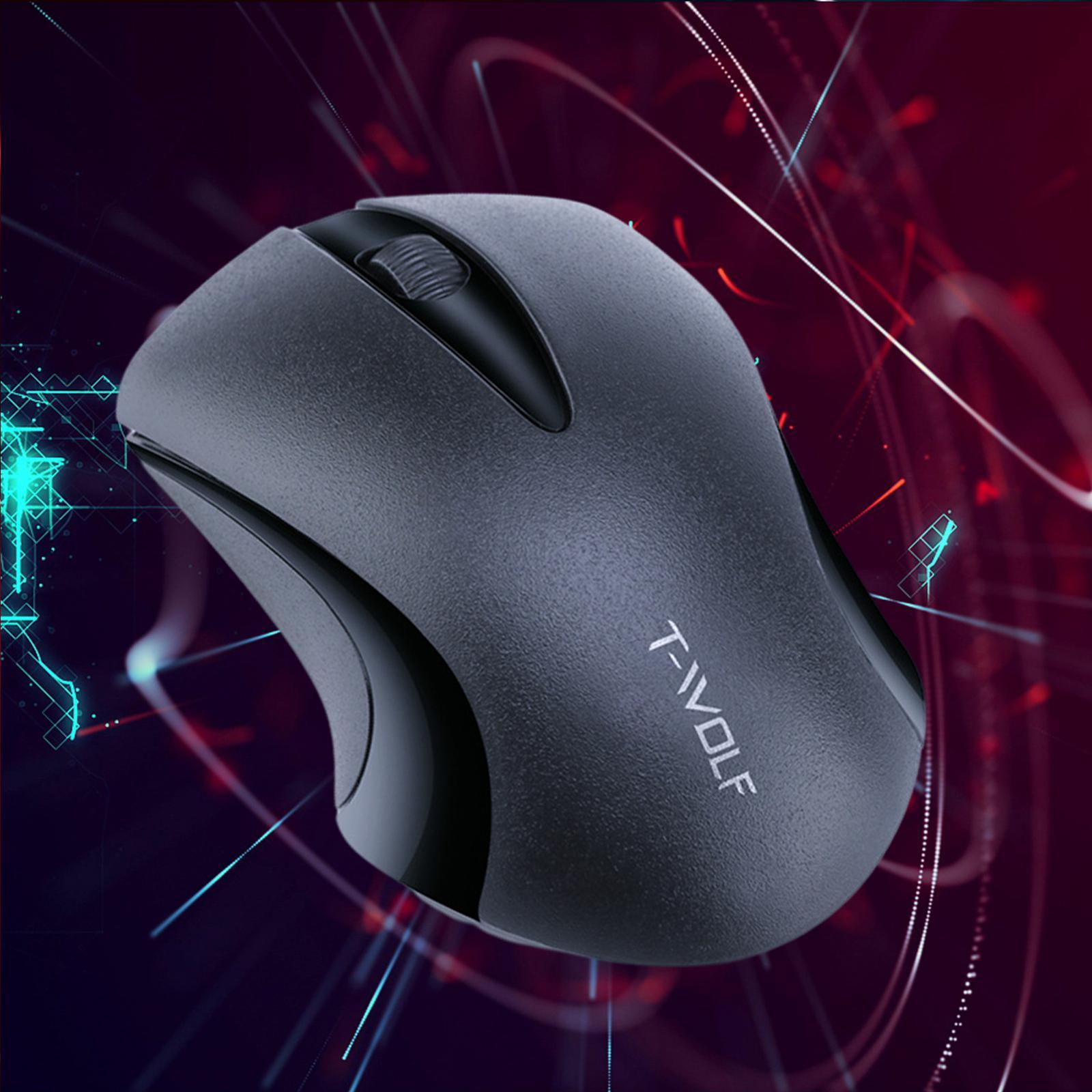 2.4G Wireless Mouse Portable 1200 DPI for Windows for Office Black