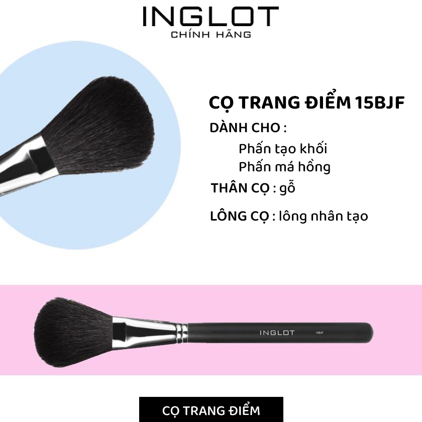 Bộ trang điểm má hồng, bắt sáng, tạo khối 3in1 Face Palette + Cọ trang điểm mặt Makeup Brush 15Bjf - Inglot