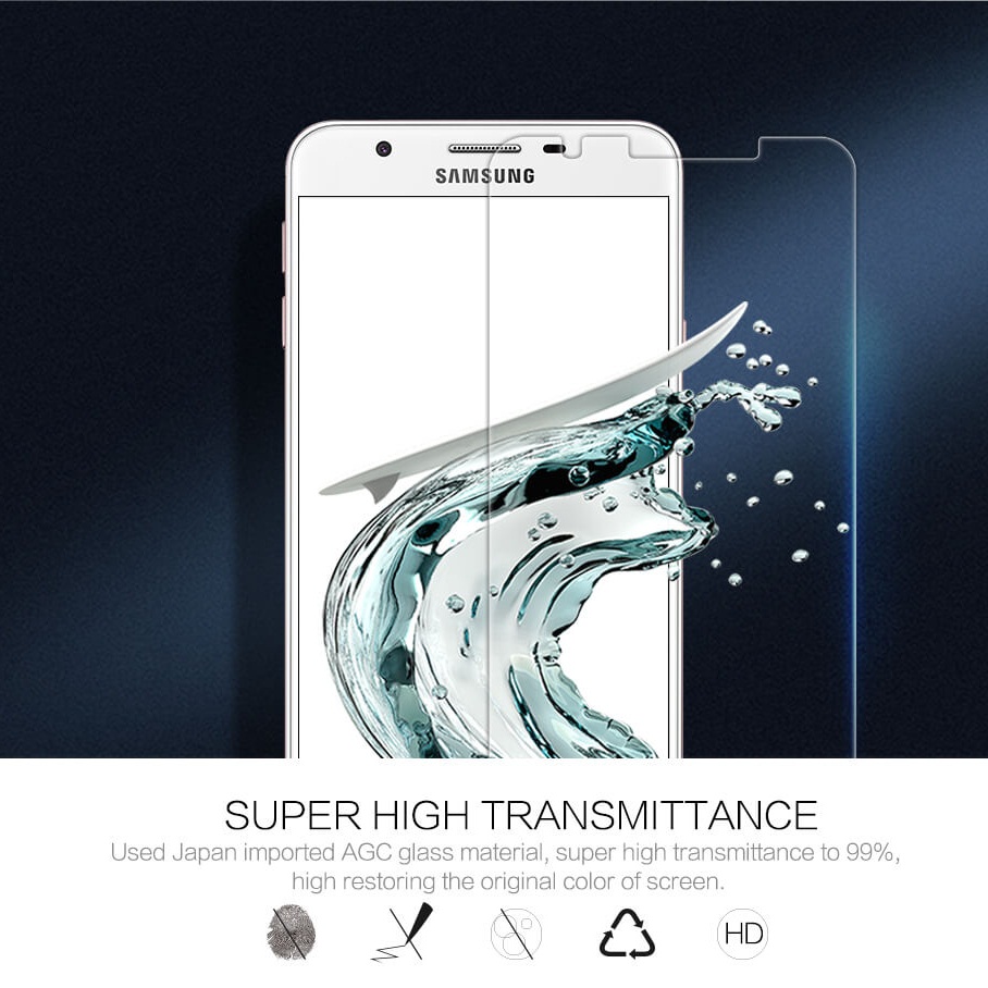 Miếng dán kính cường lực Samsung Galaxy J7 Prime hiệu HOTCASE HBO (độ cứng 9H, mỏng 0.3mm, hạn chế bám vân tay) - hàng nhập khẩu