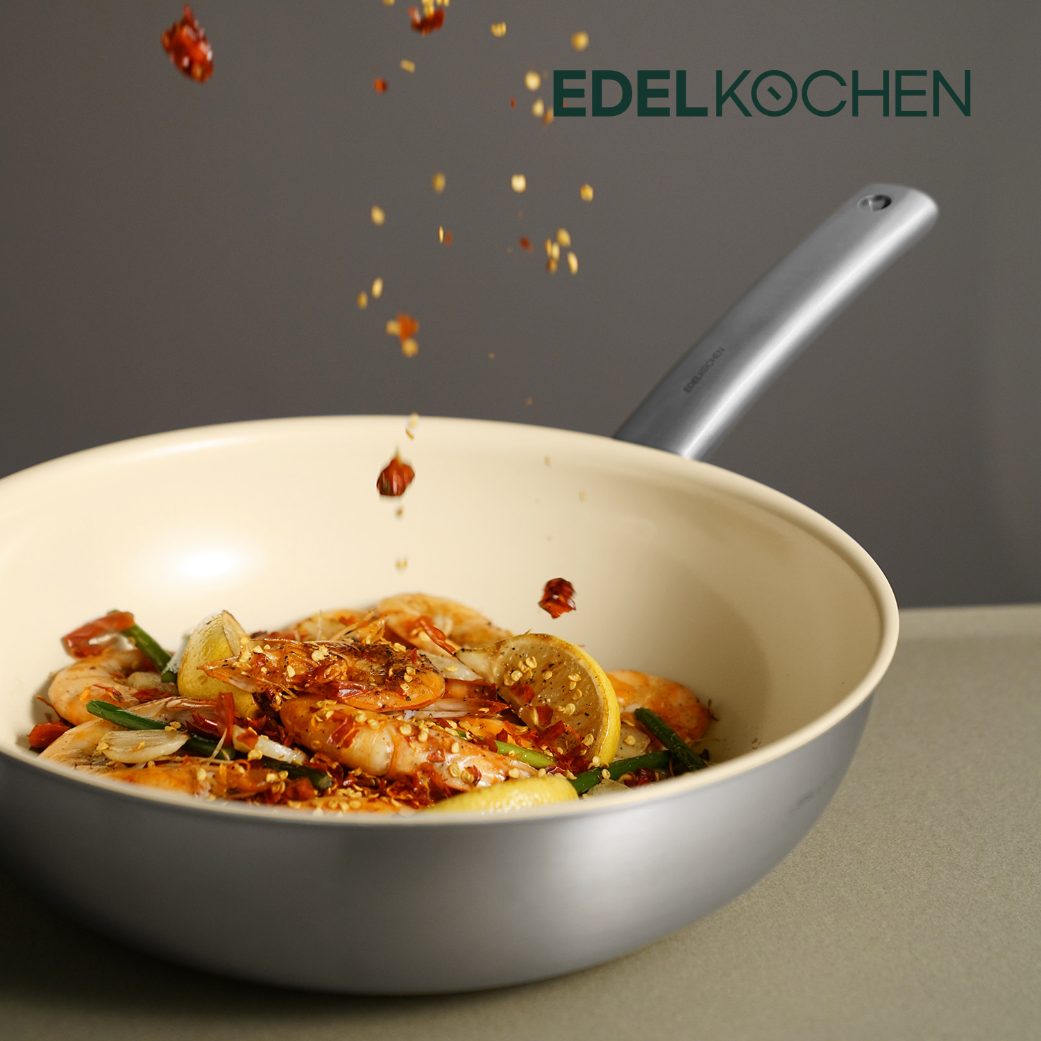 Chảo Inox 304 đúc liền khối Hàn Quốc Easy Prism phủ chống dính Ceramic Oganic 24cm