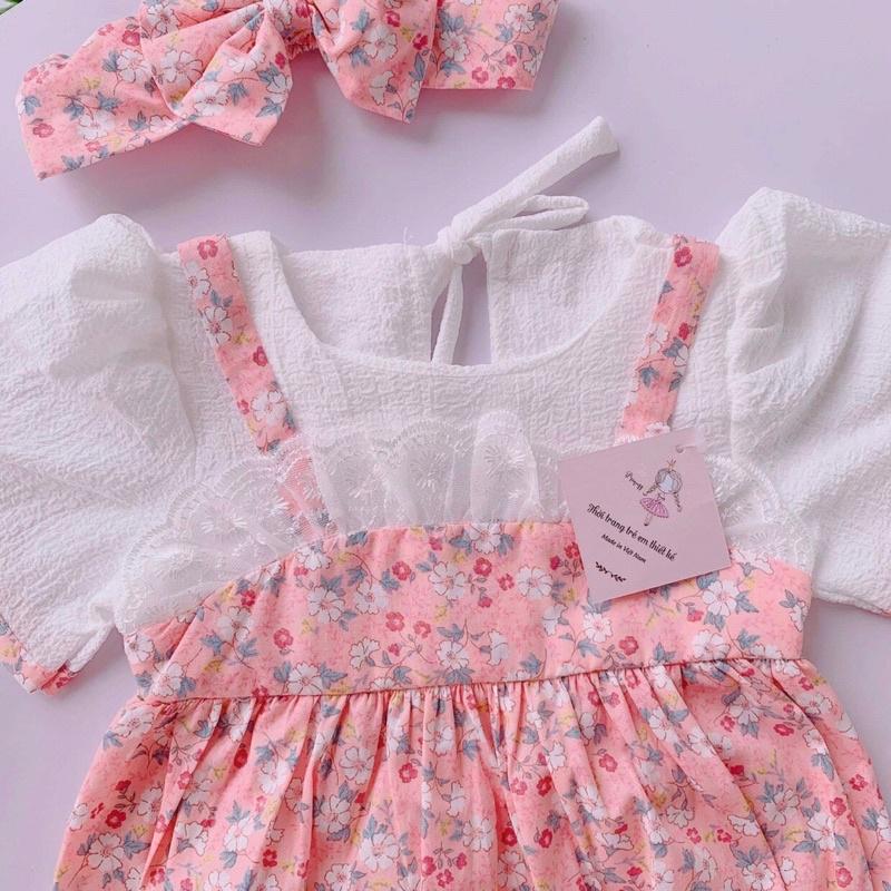 Bodysuit bé gái ̣̆ ̀ + ̀ ̉- LINA KIDS- cho sơ sinh, thôi nôi, đầy tháng.