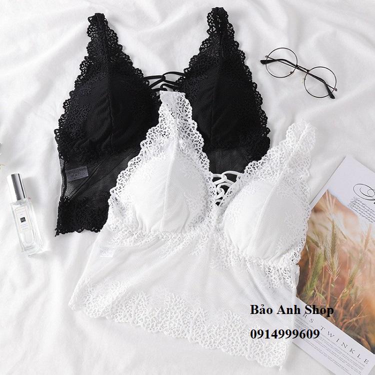 Áo bra ren dáng dài áo ngực không gọng kèm mút tháo rời