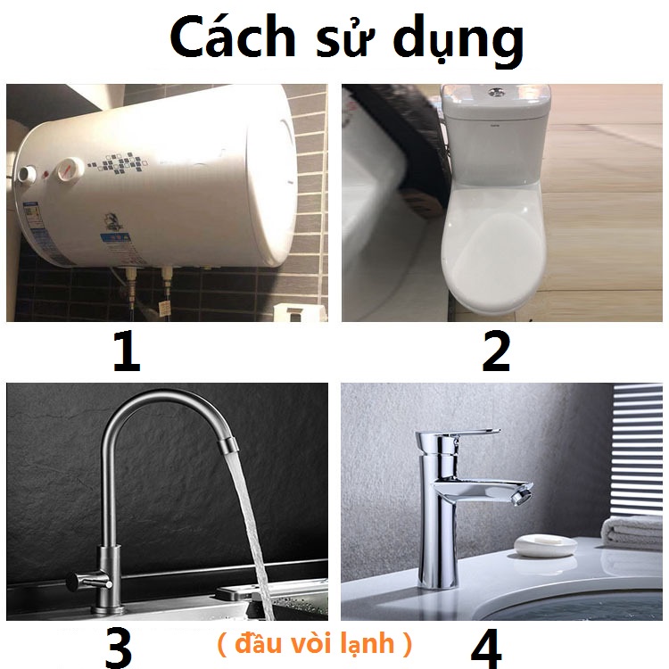 40CM/60CM  Dây cấp nước 2 đầu ốc cho vòi chậu rửa, bình nóng lạnh, lavabo, bồn cầu inox