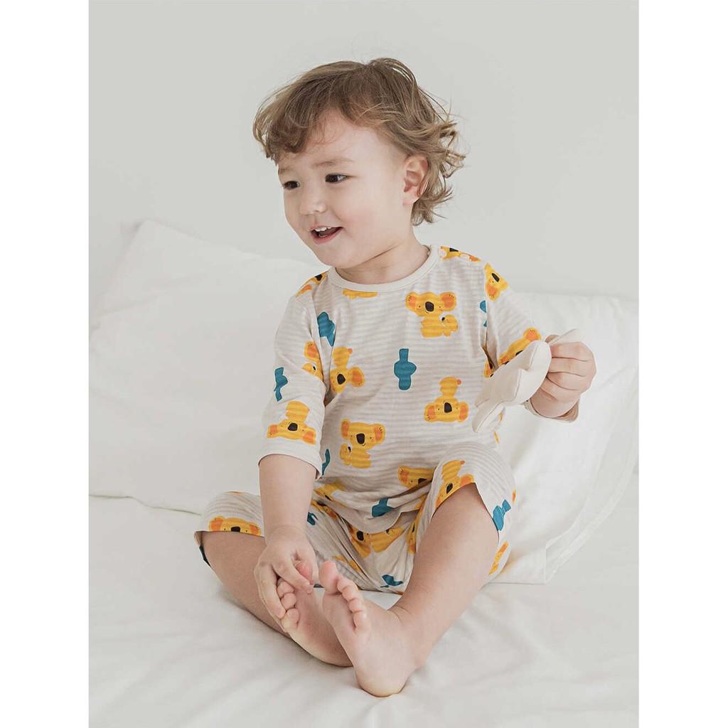 BỘ LỬNG CAO CẤP BÉ TRAI NỘI ĐỊA HÀN, CHẤT COTTON GIẤY ORGANIC, CON CHÓ