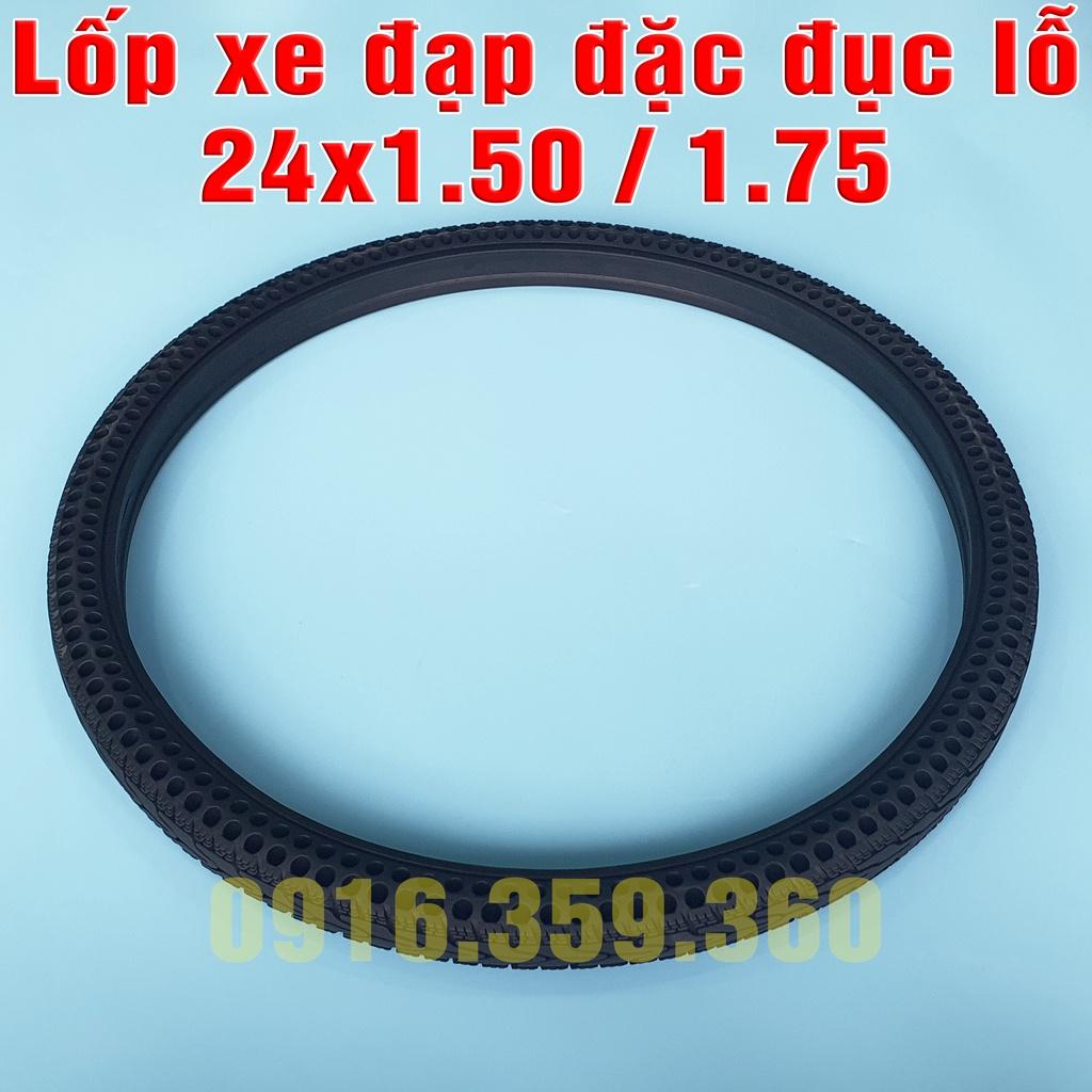 Lốp đặc xe đạp đục lỗ 24x1.50 / 1.75