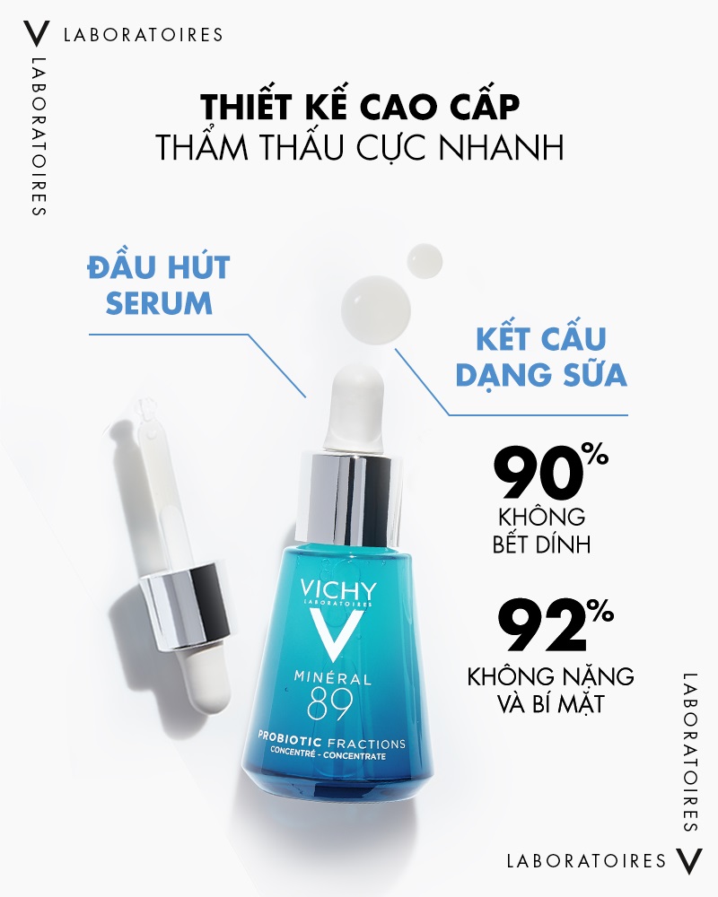 Tinh chất giải cứu làn da tức thì Vichy Mineral 89 Probiotic Fractions (30ml) - Tặng Móc Khóa