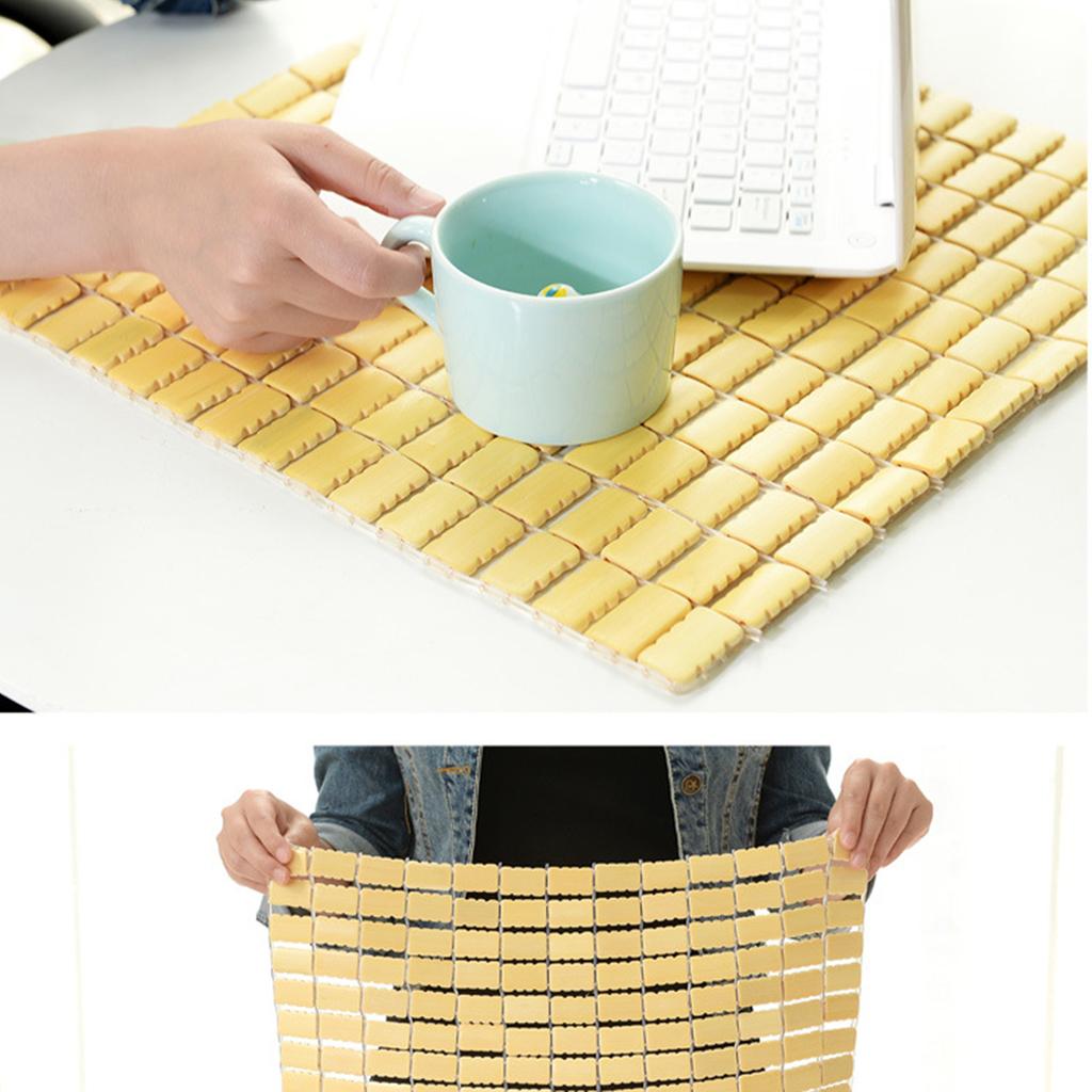 Summer Cool Mat Bamboo Mahjong Mat Chair Cushion Car Seat Mat