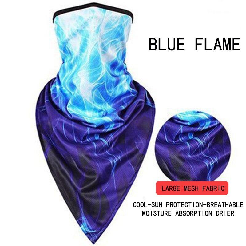 8 Colors Cycling Face Bandana Outdoor Sports Women Men Headband Faceshield Mask Neck Warmer Triangle Ice Silk Cool Scarf