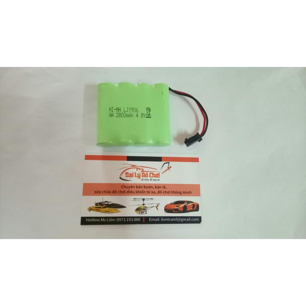 Pin sạc 4.8V dung lượng 2800mAh chân càng cua đen 2P