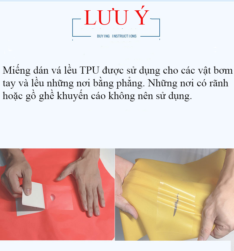 Combo 5 miếng dán vá lều,đệm hơi,phao bơi,áo mưa vá các vật dụng bằng nylon khác cực tiện lợi (7.5*7.6cm)