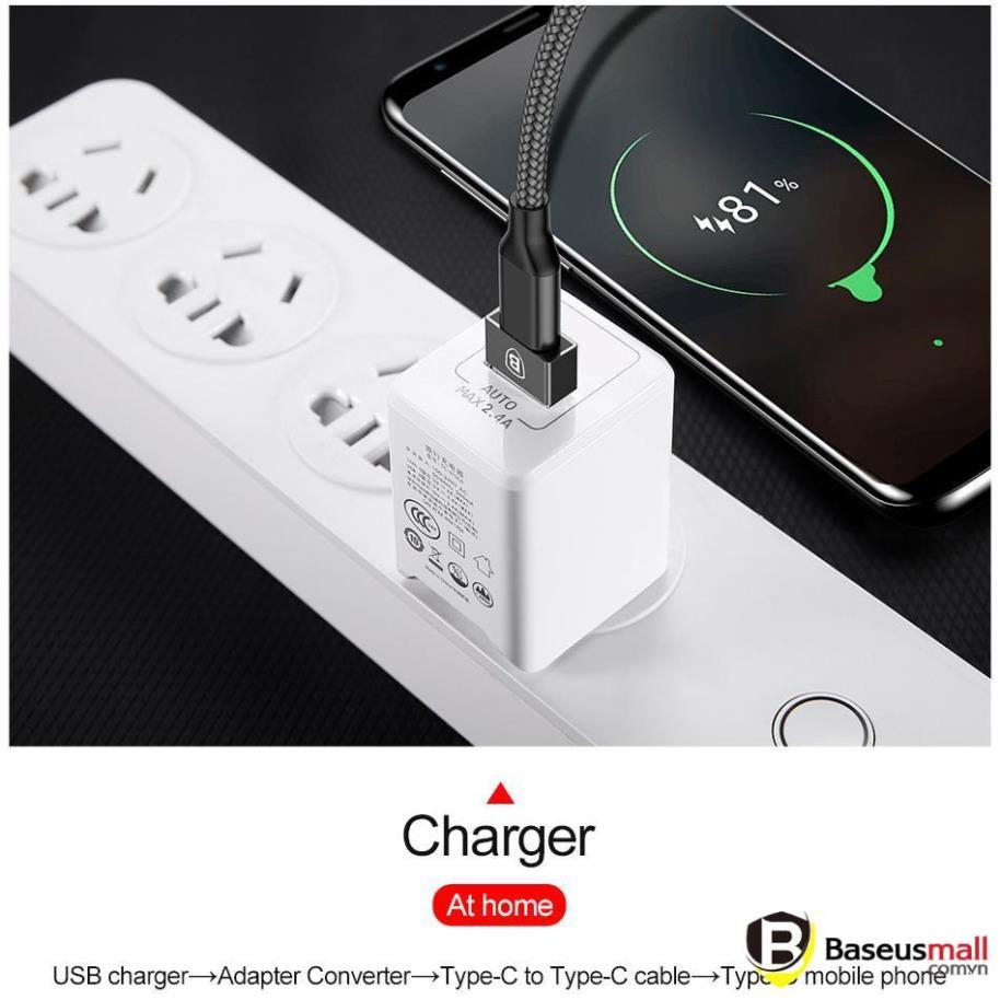 Baseus -BaseusMall VN Đầu chuyển adapter USB otg Type A sang USB Type C tốc độ cao Baseus (Hàng chính hãng