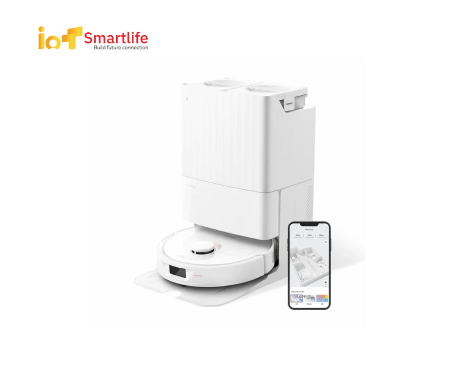 Robot hút bụi lau nhà Xiaomi Roborock Q Revo Đen/Trắng – 5500PA, dock toàn năng, lau xoay 360˚ – Bản Quốc Tế