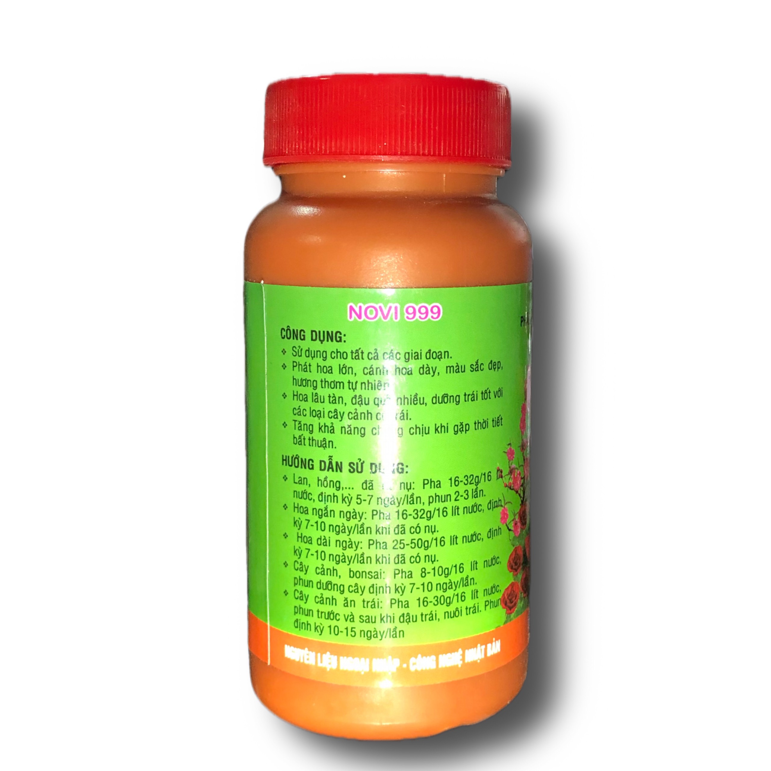 Phân bón lá NOVI 999 21-21-21+TE hoa to đẹp lâu tàn KINA503- 100g
