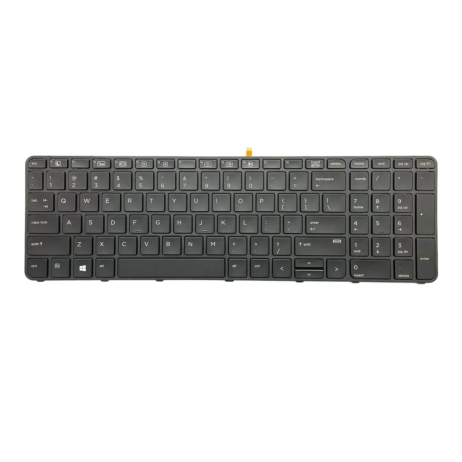 Black Professional US Standard Layout Laptop Keyboard with Backlit Replacement Accessories for HP Probook 450 G3 455 G3 High Performance