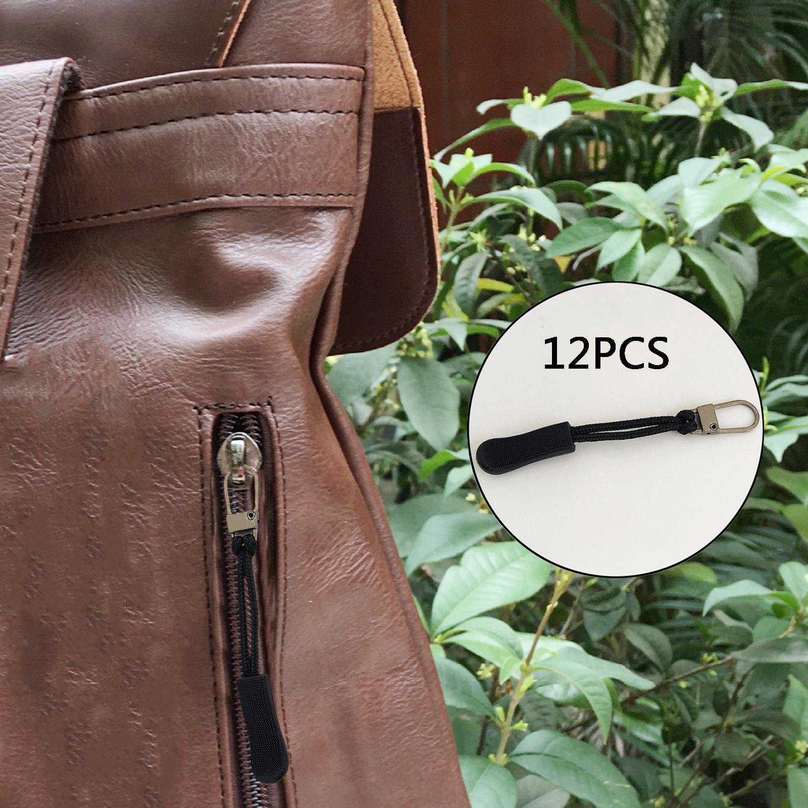 12 Pieces  Durable Cord Extension for Luggage Coat Black