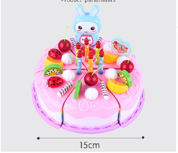 Đồ chơi bánh kem sinh nhật cao cấp 37 chi tiết bằng nhựa cho bé