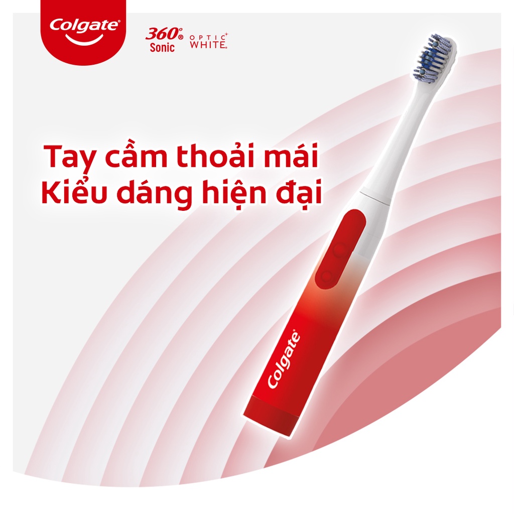 12 Bàn chải điện Colgate Sonic Optic White trắng sáng sóng âm