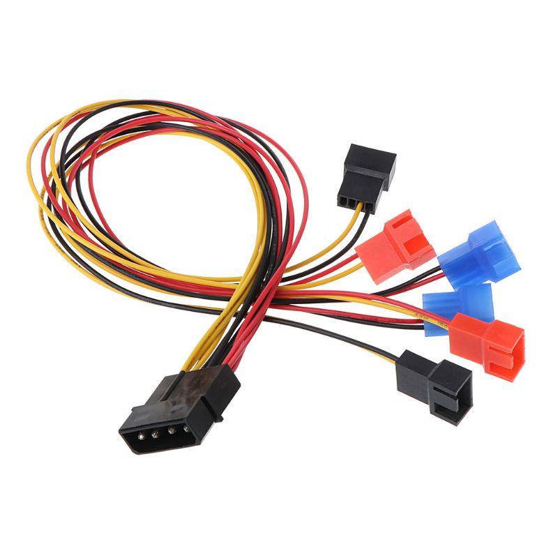 Rx Quạt Tản Nhiệt 4 Pin Ide Molex Sang 6 Cổng 2 Pin Cho Pc