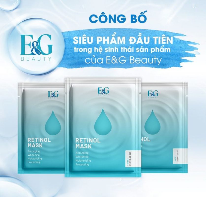 Combo 2 Hộp Mặt nạ retinol mask E&amp;G Beauty (hộp 3 miếng)