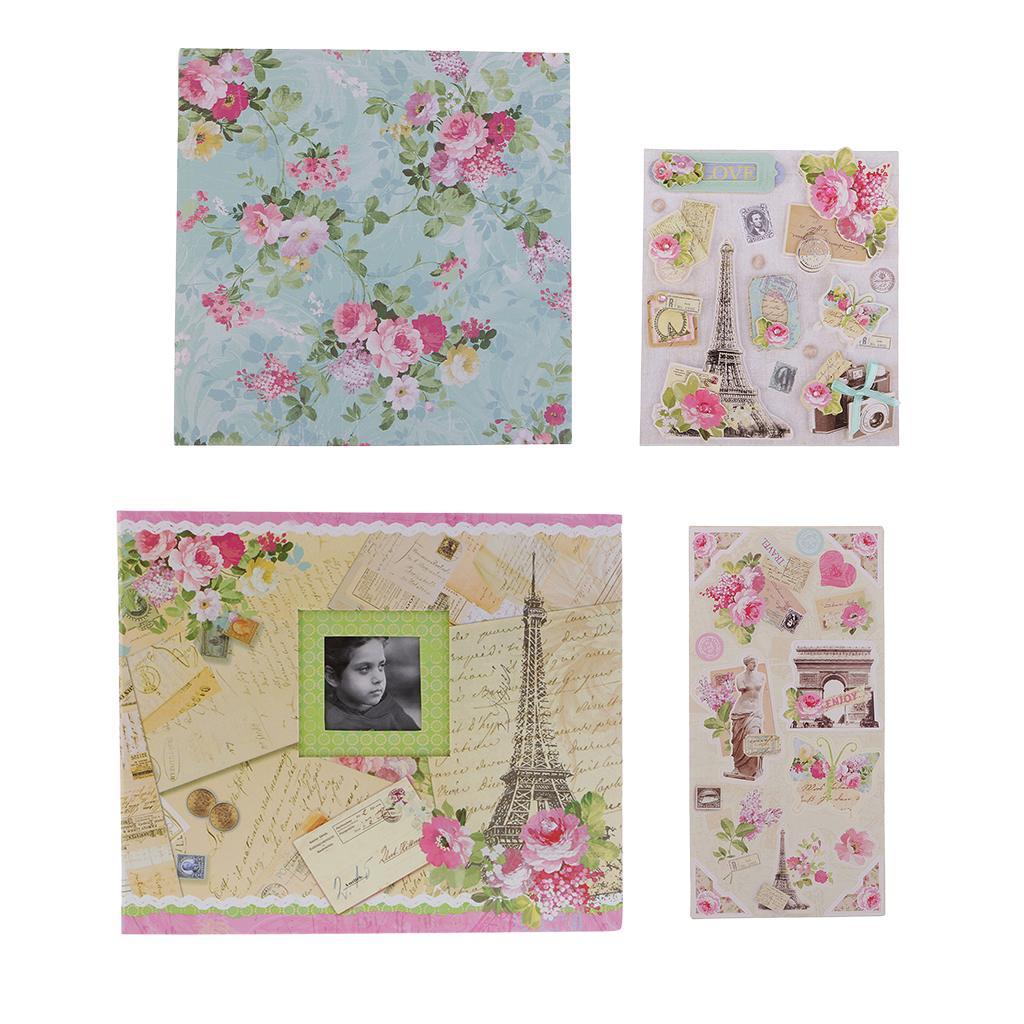 10 Page DIY Photo Album Handmade Travel Theme Family Memory Record Scrapbook