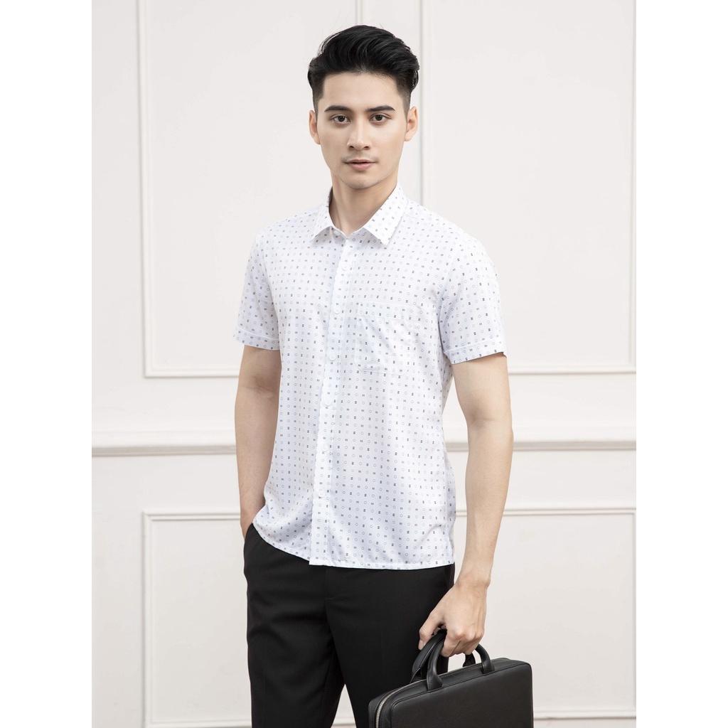 Áo sơ mi nam ngắn tay ARISTINO phom Perfect fit suông rộng, in họa tiết trẻ trung, nổi bật - ASS101S1