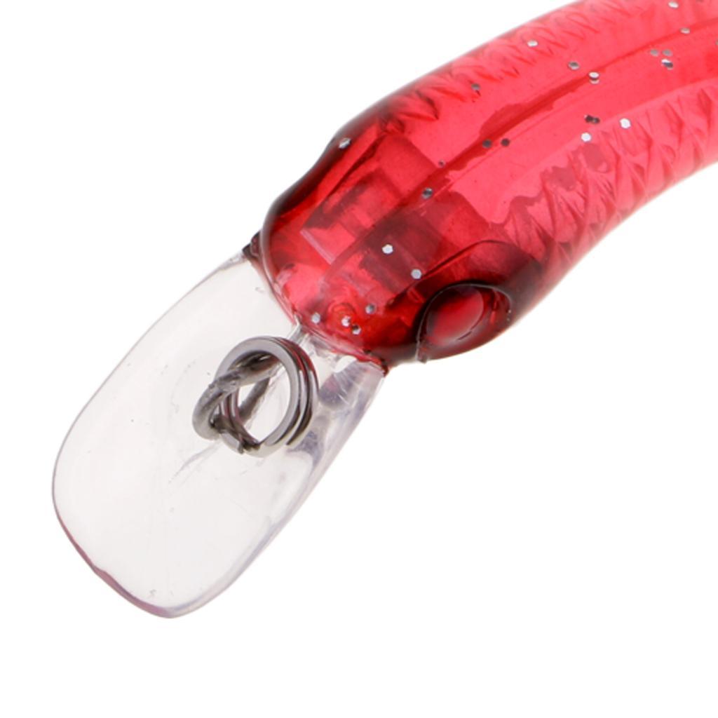 2-8pack Mini Minnow Fishing Lure Artificial Hard Simulation Bait Crankbait Red