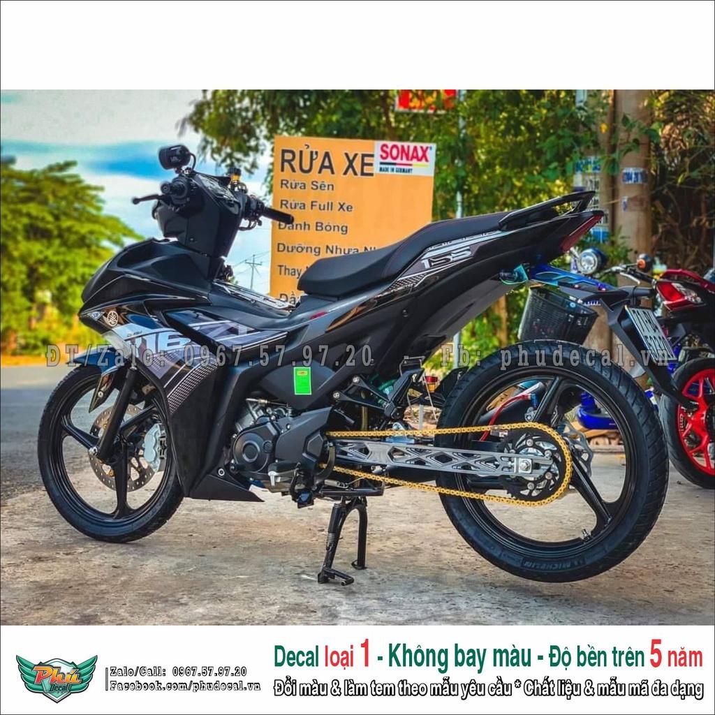 Tem rời Exciter 155 đen xám y15zr