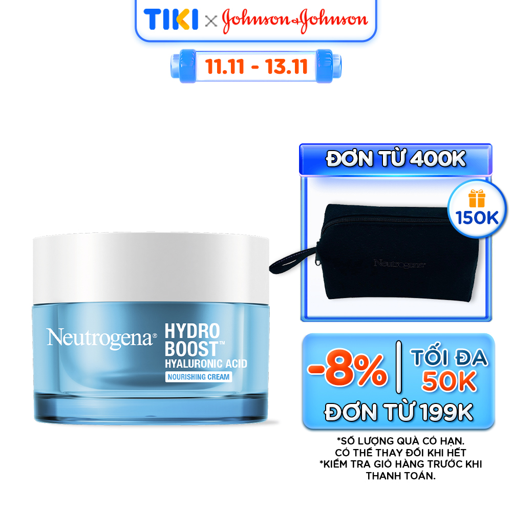 Kem dưỡng ẩm cấp nước cho da khô Neutrogena Hydro Boost Hyaluronic Acid Nourishing Cream 50g