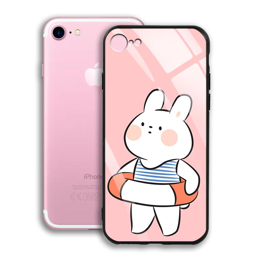 Ốp Lưng Kính Cường Lực cho điện thoại Iphone 7 / 8 - 03003 7903 RABBIT01 - Hàng Chính Hãng