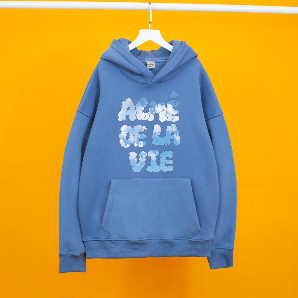 Áo nỉ Hoodie ADLV MÂY áo nỉ bông hoodie unisex nam nữ form rộng oversize chất liệu Cotton