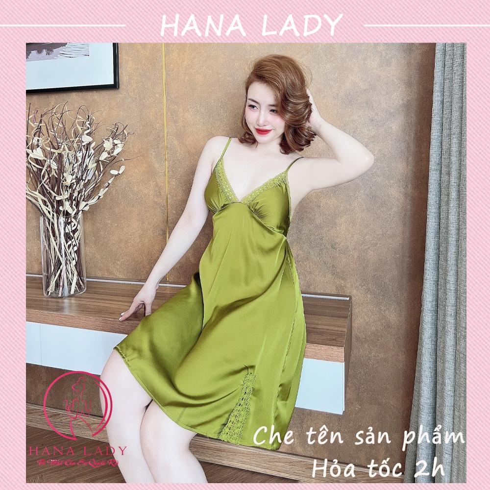 Váy ngủ 2 dây mặc nhà - Đầm ngủ lụa cao cấp kèm quần (có mút ngực) VN492