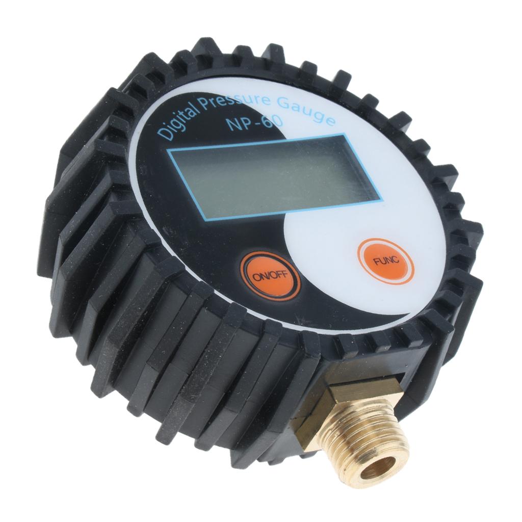 NP-60 G1/4, NPT1/8 Battery Power Digital Pressure Gauge Gas Pressure Tester, 0-200 Psi, 0-150PSI, 0-15PSI, 0-5PSI, -15-0PSI