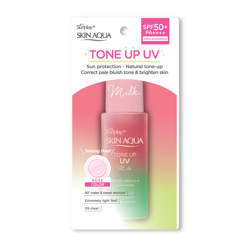 Sữa Chống Nắng Sunplay Skin Aqua Tone Up UV Milk Happiness Aura Hiệu Chỉnh Sắc Da SPF50+ PA++++ 50g