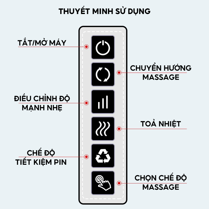 Gối Massage Đau Cổ Mát Xa Vùng Cổ Vai Gáy 4 Chức Năng Nhiệt Hồng Ngoại