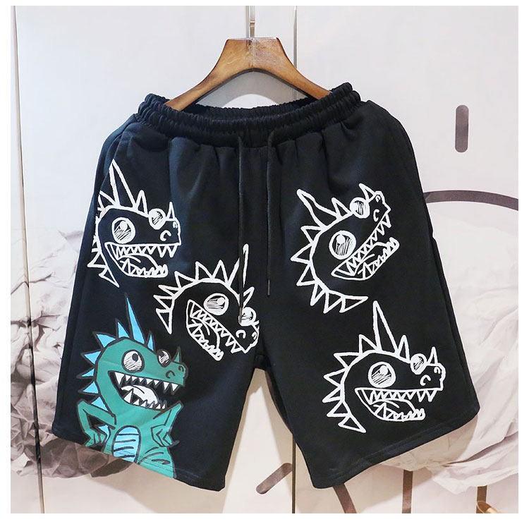 Quân Short boly NAM in hình khủng long đáng yêu cá tính, màu sắc nổi bật chất thun Mềm Mát Thoải Mái, THỜI TRANG QUẦN SHORT Mùa Hè thể thao -JINS STORE