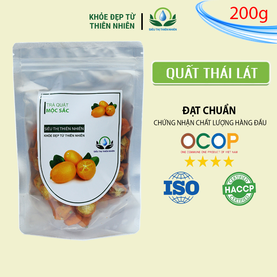 Trà Quất Vàng Thái Lát Sấy Khô Mộc Sắc 200g