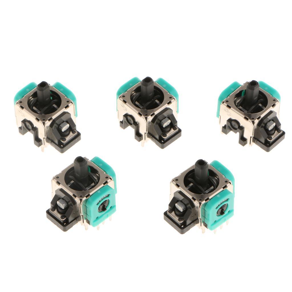 3D Controller Joystick Axis Analog Sensor Module & ThumbStick + 3 in 1 Open Tool T8H T6 Screwdrivers for Xbox One - 5 x Replace Rocker
