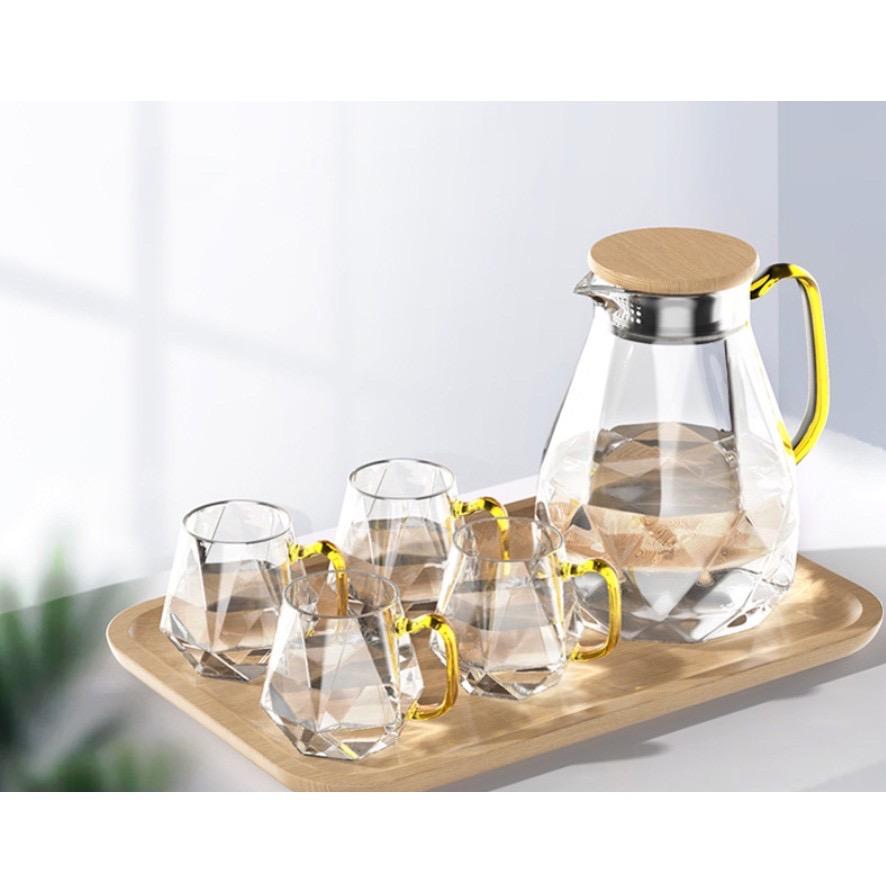 Bình thuỷ tinh hình kim cương chịu nhiệt cao cấp