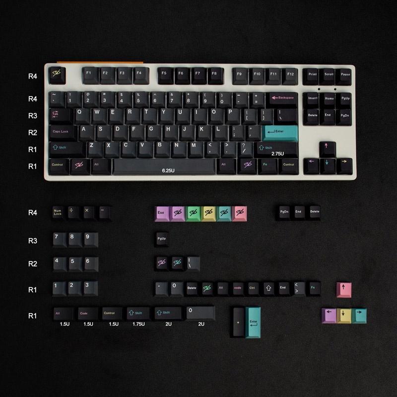 GMK Dracula cherry profile Dye-Sublimation PBT keycap 138 keys 64/87/980/104