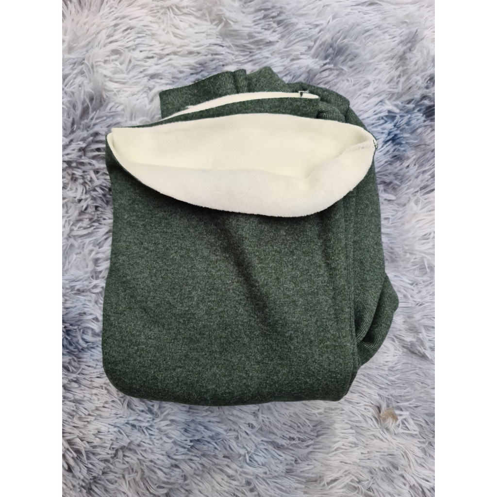 Áo Giữ Nhiệt Nữ Len Lót Lông Cổ Lọ Xuất Nhật MoTie Túi Hồng ( Túi Zip )