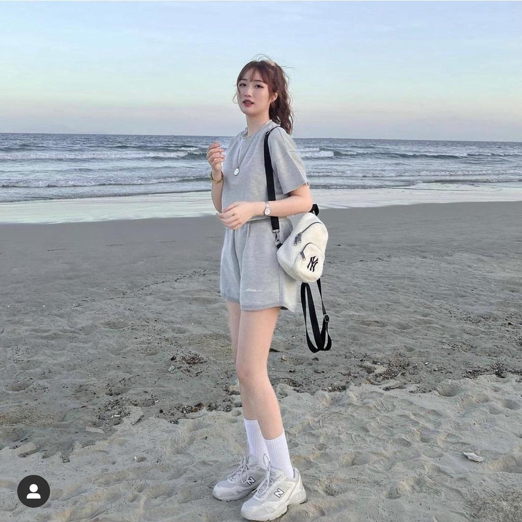 Set Bộ Quần Áo Croptop Nữ Natre Phong Cách Ulzzang Hàn Quốc Có Thể Tách Rời Và Mix Đồ Thoải Mái - 8134 Gous Offical