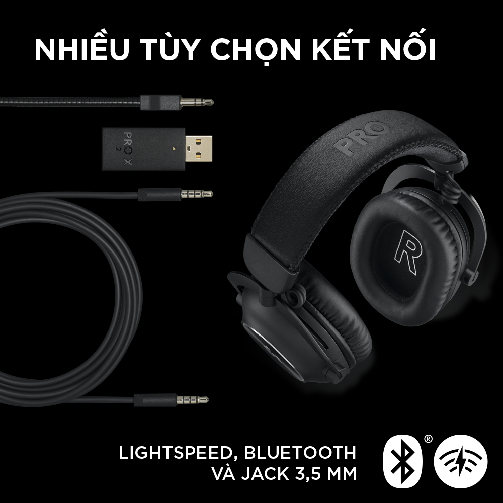 Tai Nghe Gaming Không Dây Logitech PRO X 2 LIGHTSPEED - Hàng Chính Hãng