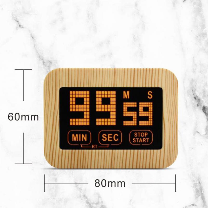 Màn hình cảm ứng Luminous Kitchen Timer Display Magnetic Với Đứng hẹn giờ Luminous